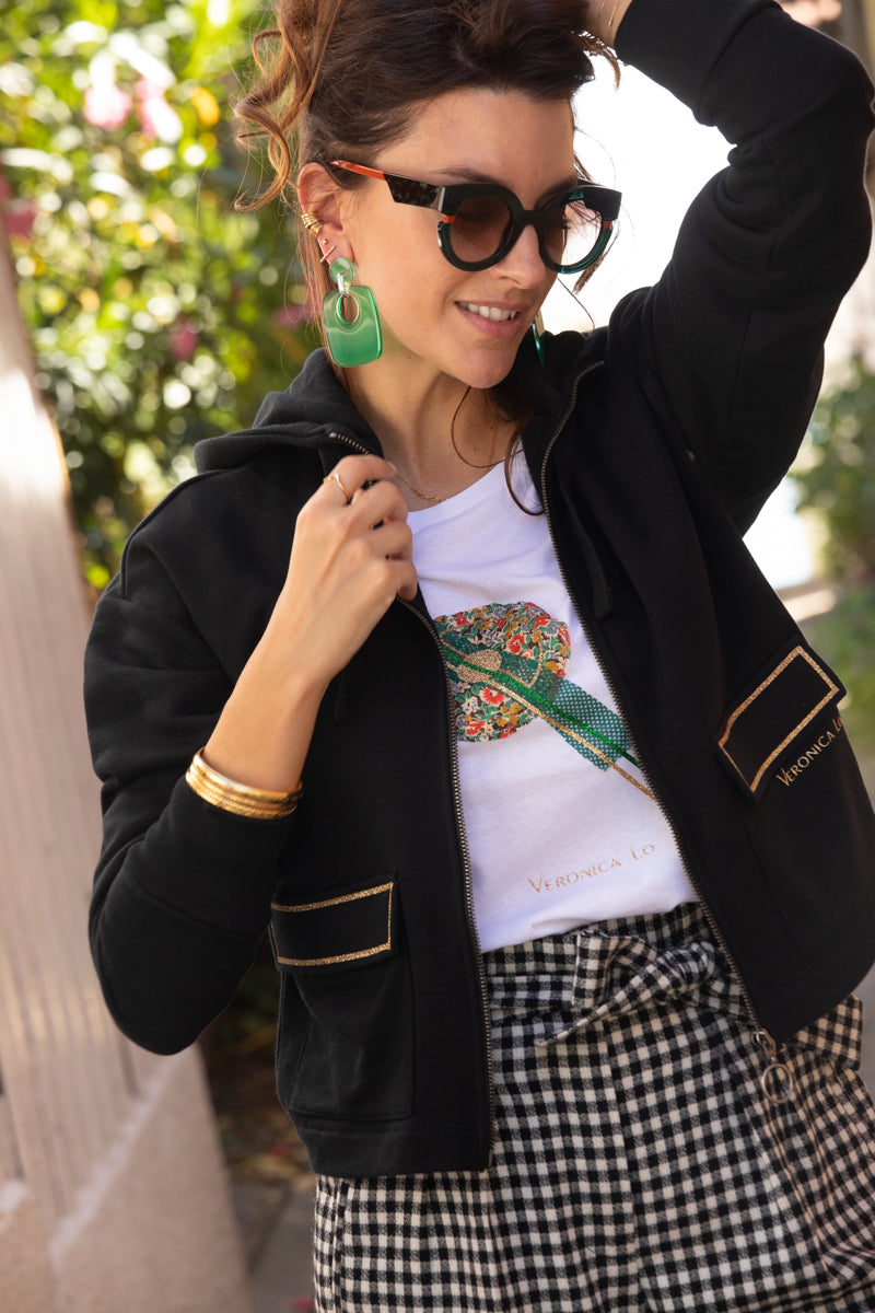 Le Sweat-shirt RICKI - Noir et doré Veronica Lo