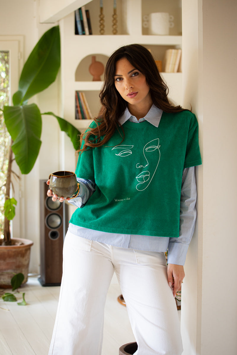 Le Top-éponge Vert Veronica Lo