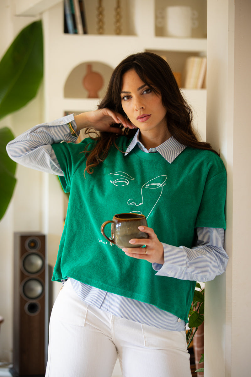 Le Top-éponge Vert Veronica Lo