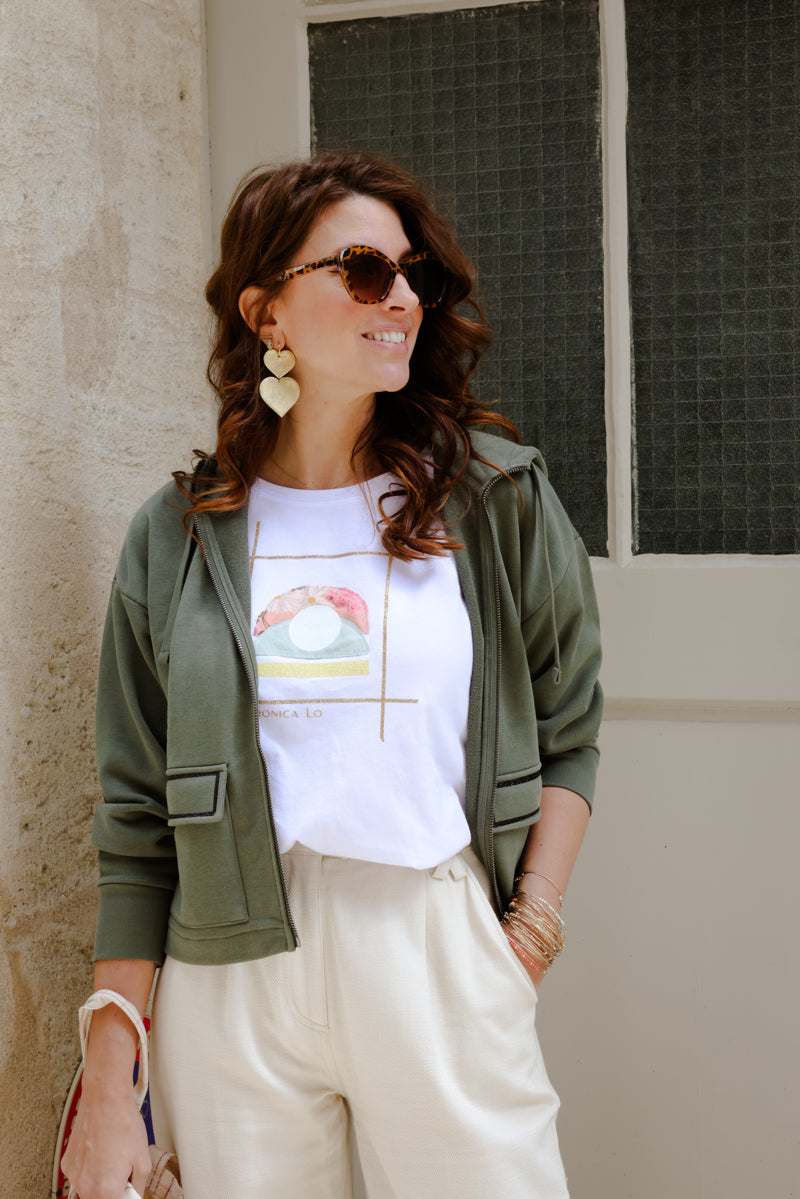 Le Sweat-shirt RICKI - Kaki Veronica Lo